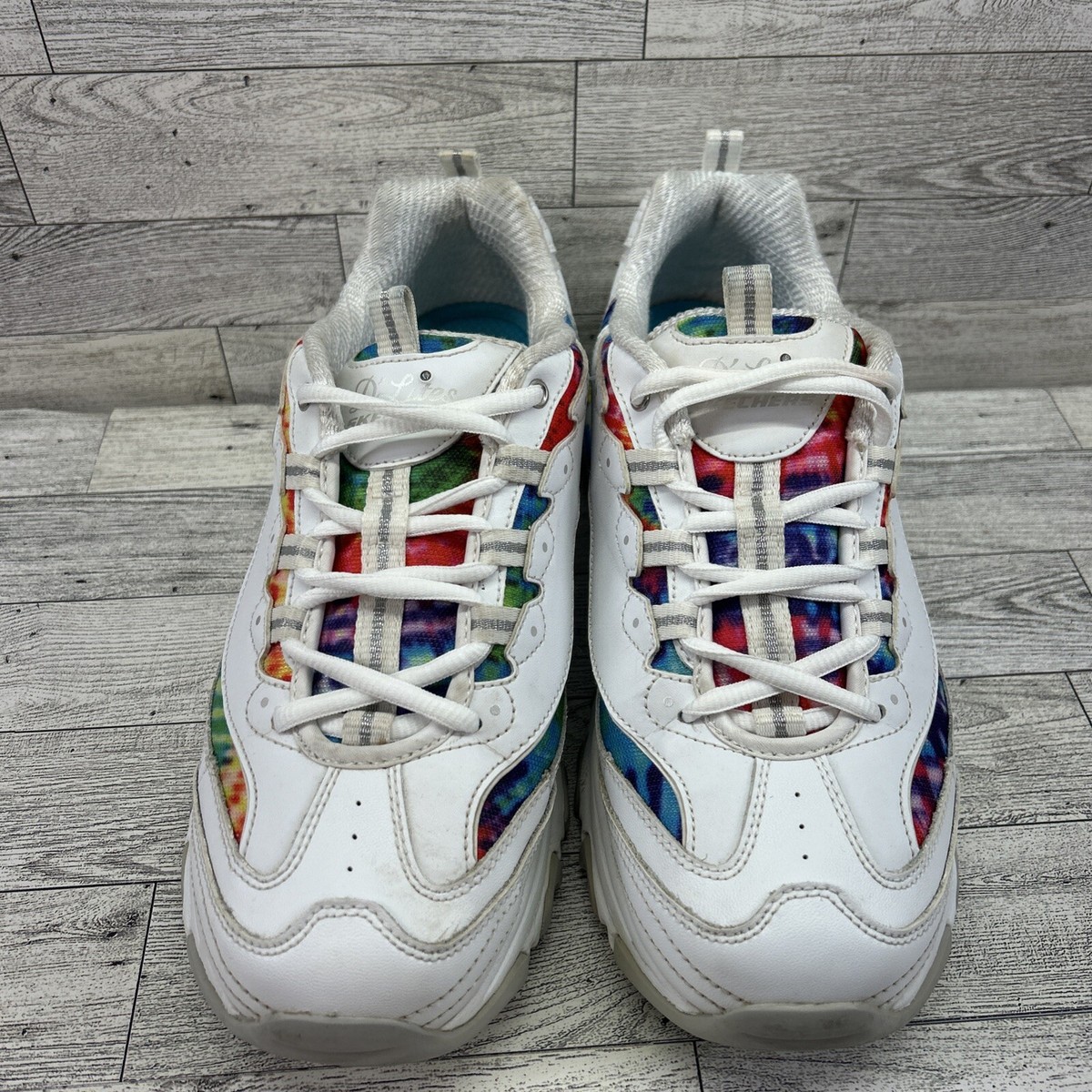 Skechers Womens D Lites Summer Fiesta 149015 White Casual Shoes Sneakers  Size 11