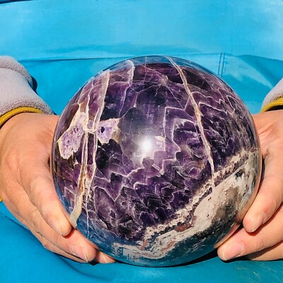 5.3LB Natural Dreamy Amethyst ball Quartz crystal Sphere Crystal Healing 3301