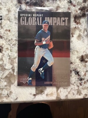 1997 UPPER DECK GLOBAL IMPACT CARD ATLANTA BRAVES ANDRUW JONES #196