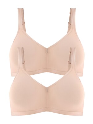 Felina Beyond Basic 203223 2er Pack Molding BH ohne Bügel in Blush und Schwarz