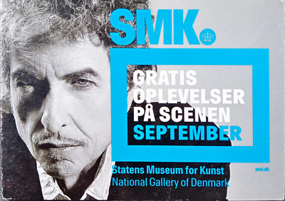 Bob Dylan SMK Promo Promotional Postcard Statens Museum Of Kunst Gallery Denmark
