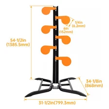 54" NP550 6" x 1/4" Powder Coated Shooting Tree Target Stand Dueling Tree Target