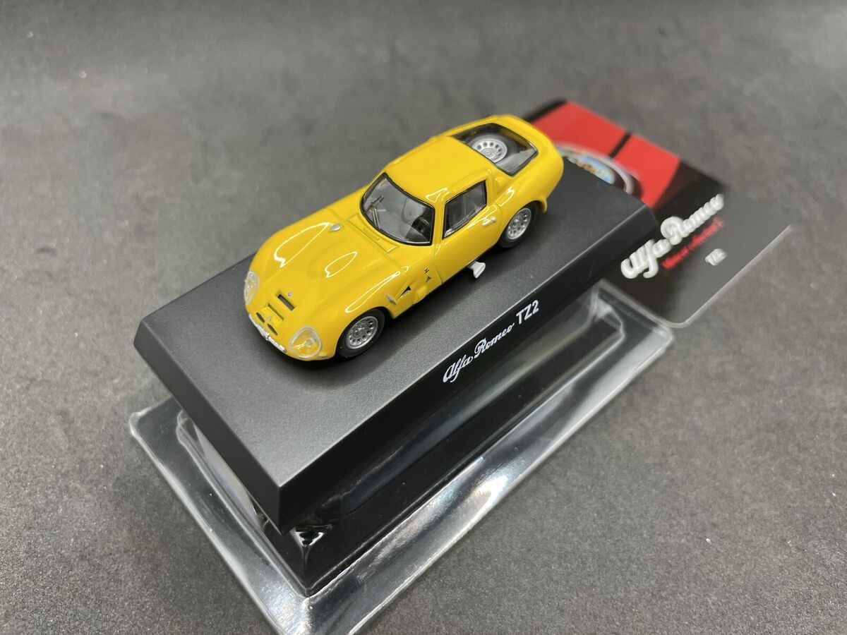 Kyosho 1/64 Alfa Romeo collection2 TZ2 Yellow diecast model Kyosho 1/64 Alfa Romeo collection2 TZ2 Yellow diecast model