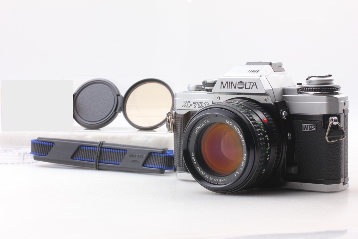 ミノルタ MINOLTA X-700 シルバー MD 50mm F/1.4 希少 Near MINT] MINOLTA X-700 Silver Film Camera New MD 50mm F1.4