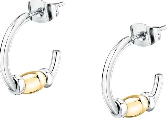 Orecchini Donna Morellato Collezione Loto In Acciaio E Oro Rosa – Modello SATD08 – Cristalli Ultra Shiny Effetto 3D