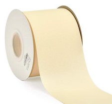 3 inch Solid Grosgrain Ribbon Roll - 25 Yards for Gift Wrapping Ribbons Ivory