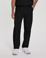 MEN'S - Landau Essentials Men's Straight-Leg Cargo Scrub Pants 8555 BLACK