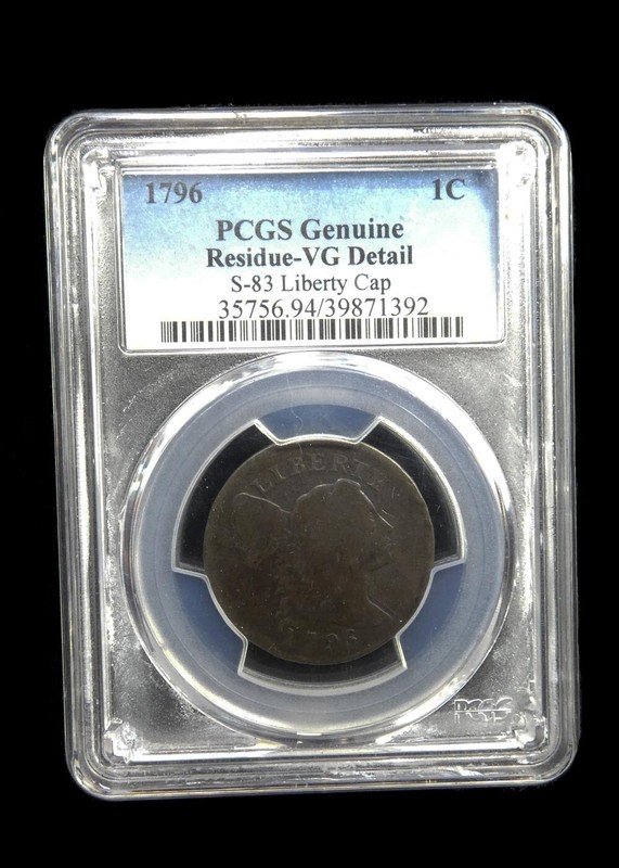 1796 Liberty Cap Large Cent. PCGS Certified Residue-VG Detail. S-83. #3788