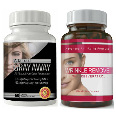 Gray Away Hair Color Restoration Wrinkle Remove Anti-Aging Dietary Supplements