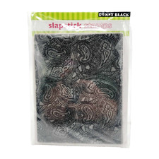 Penny Black Slapstick Stamps Paisley Outline Background Cling Stamp Cardmaking