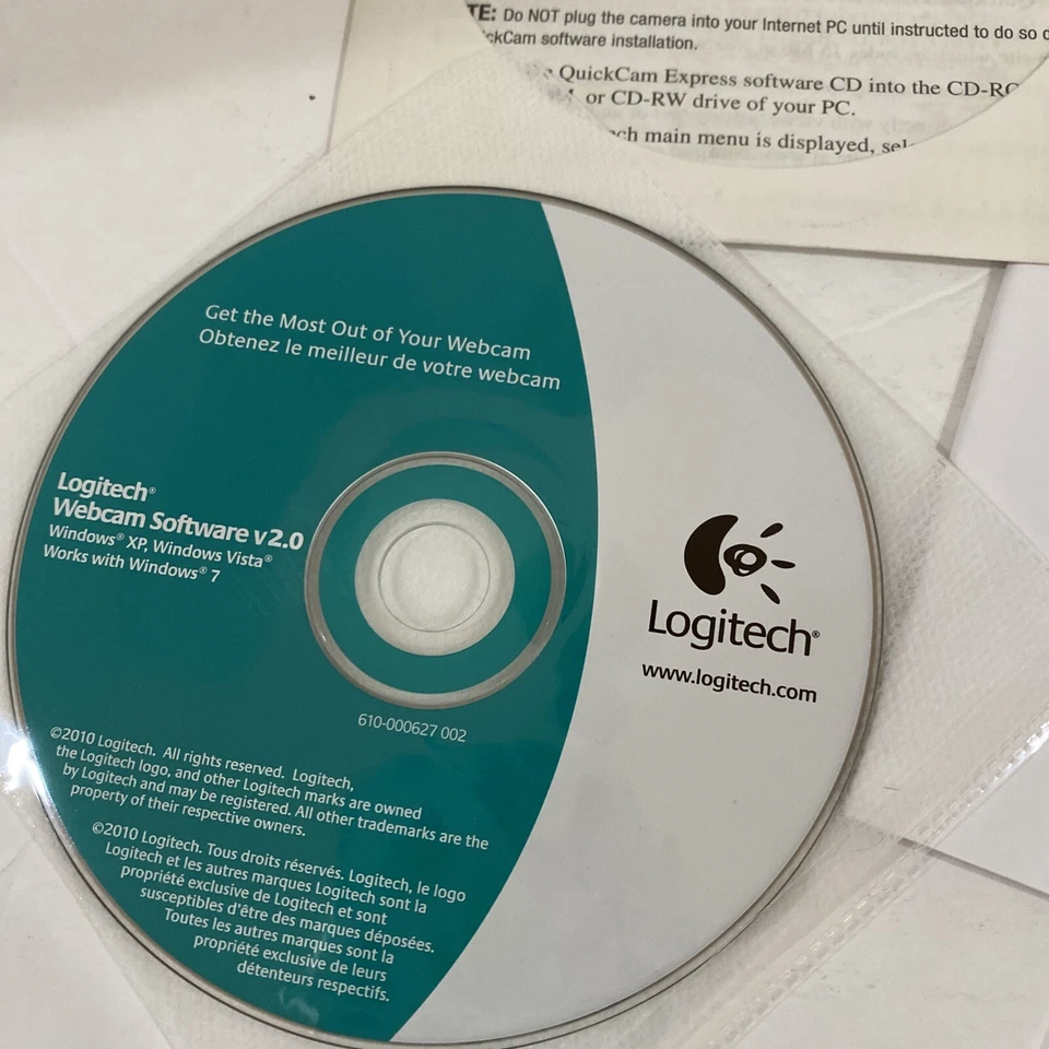 Logitech Webcam Software V2.0 Install Disk and book - Image 2 of 4