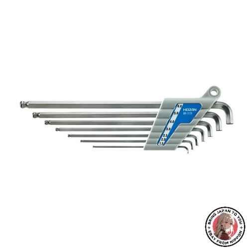 NEW HOZAN Ball Point Wrench Set 7-piece set short neck type