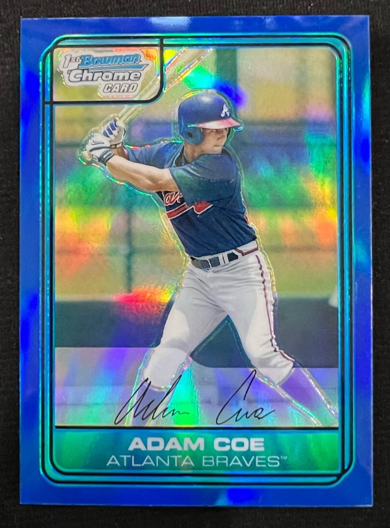 ADAM COE 2006 Bowman Chrome Draft Picks Blue Refractor Prospects RC #162/199