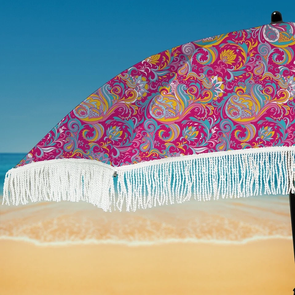 Linda sombrilla de playa 100 protección UV con ancla de arena de beachBRELLA® Coral Cay Foto 2 de 4