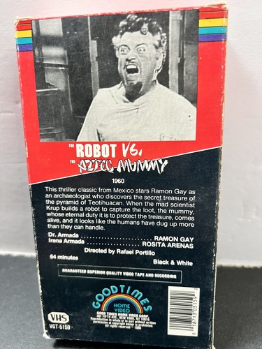 Robot vs The Aztec Mummy, VHS, 1960 (1986), Mexican Cinema Horror - Picture 2 of 3