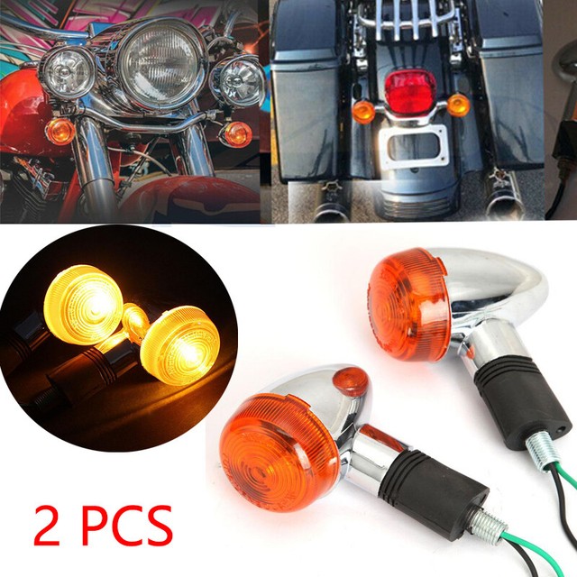2x 12V Amber Turn Signal Lights for Honda VTX1300 R C S T VTX1800 C F N