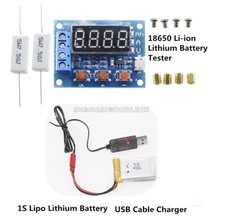 Li-ion Lithium Battery Capacity Meter Tester + Lithium Battery USB Cable-