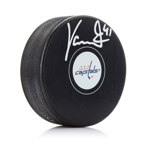 Vitek Vanecek Autographed Washington Capitals Hockey Puck 656874707127