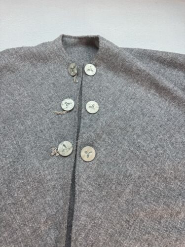 Wool Blend Cape/Poncho Gray Cloak Coat Women’s Size L/XL - Picture 6 of 10