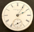 Antique 1897 Elgin Grade 130 Pocket Watch Movement Running Ticks 0s 15j USA