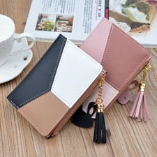 Women Lady Cute Small Wallet Coin Bag Case Leather Simple Bifold Purse US FAST
