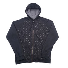 Hurley Hoodie Mens XL All Over Print Monograms Skater Full Zip Jacket Vtg Y2K