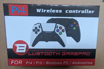 Wireless Controller P4 Compatible With PS4 Windows pc iOS Android Black / white