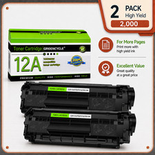 2PK Q2612A Toner Cartridge Fit For HP Laserjet 1020 1010 1012 1018 1022 1022nw