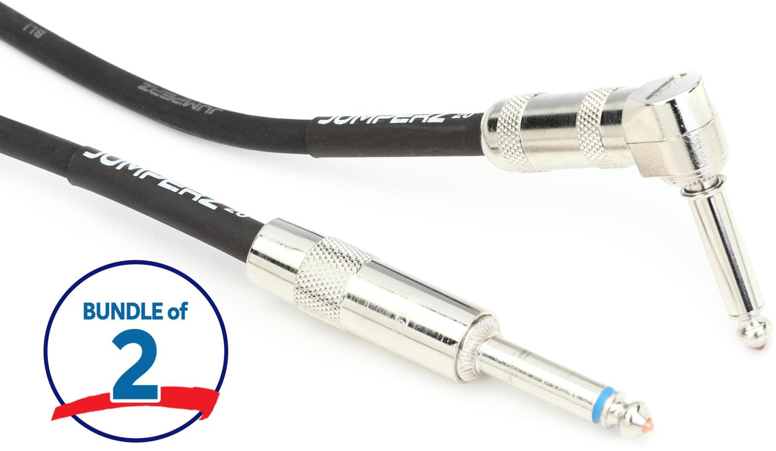 Соединительный кабель JUMPERZ Blue Line Silent Instrument (2 штуки) - 20 футов
