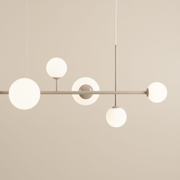 Moderne Beige HäNgelampen 3X15W/E27 IP20 - Perfekt FüR Stilvolles Wohnen-image
