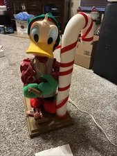 Disney 1994 Santa’s Best Donald Duck Holiday Animated Christmas Figure 22" Works