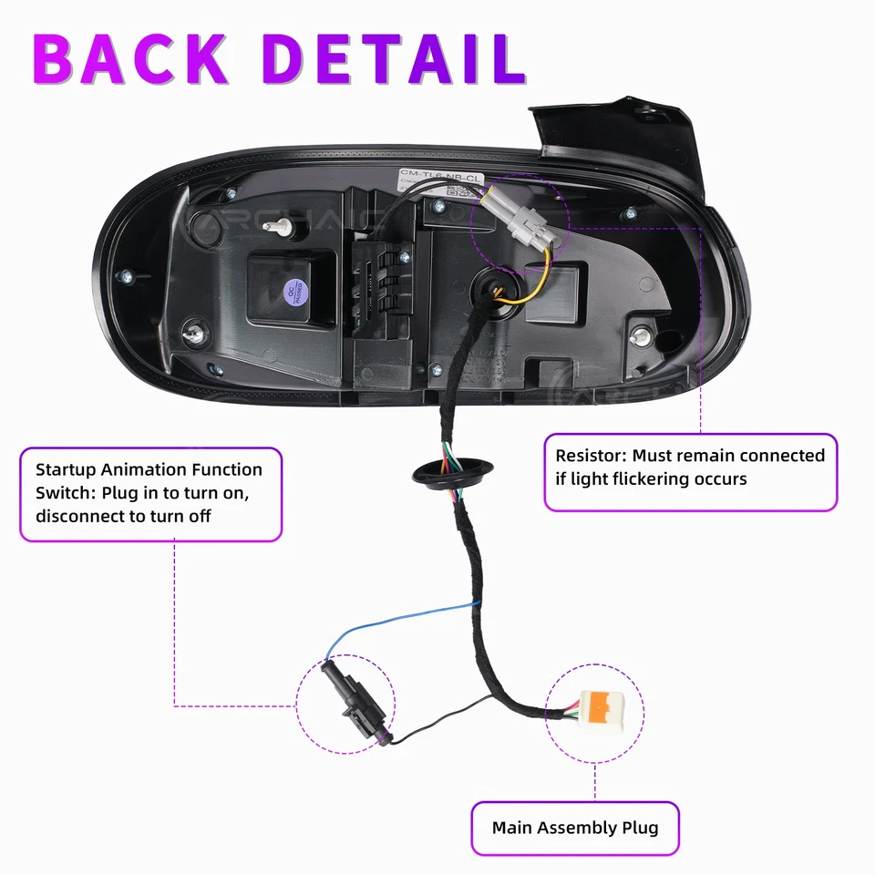 LED Tail Lights For Mazda MX-5 Miata NB 1998-2005,Rear Lamp w/Startup Animation - Image 4 of 4