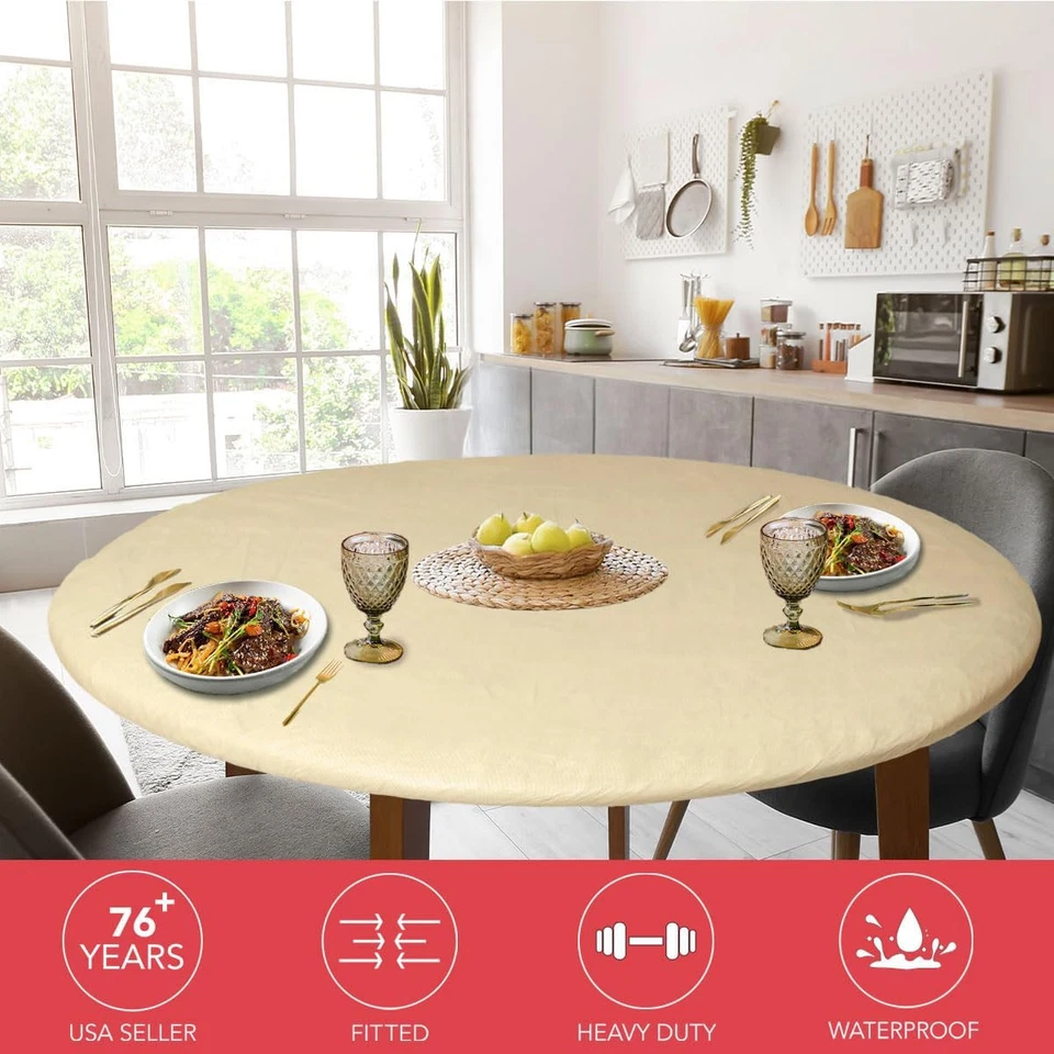 Covers For The Home Deluxe Best Up To 44" Round, Basketweave - Beige - Image 2 of 4