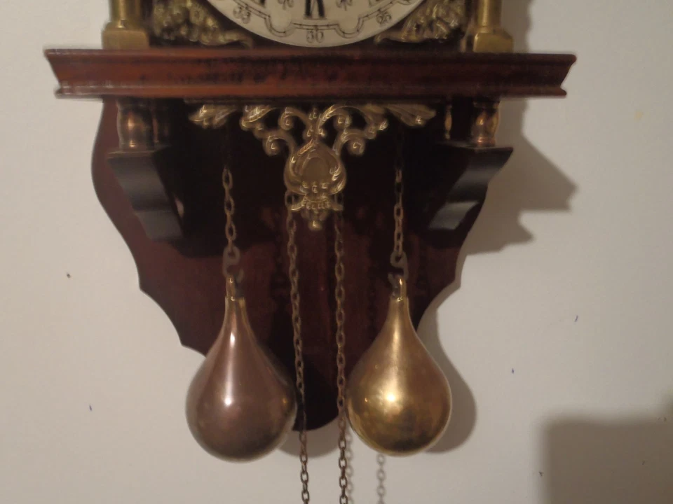 Dutch Zaanse Wall Clock w/ Franze Hermle Movement United Clock Works UCW - image 3 of 4
