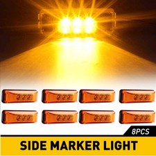 Amber 8x 3led Marker Lights Side Light Clearance For Trailer Truck Side Rv Lamp Amber 8x 3led Marker Lights Side Light Clearance For Trailer Truck Side Rv Lamp