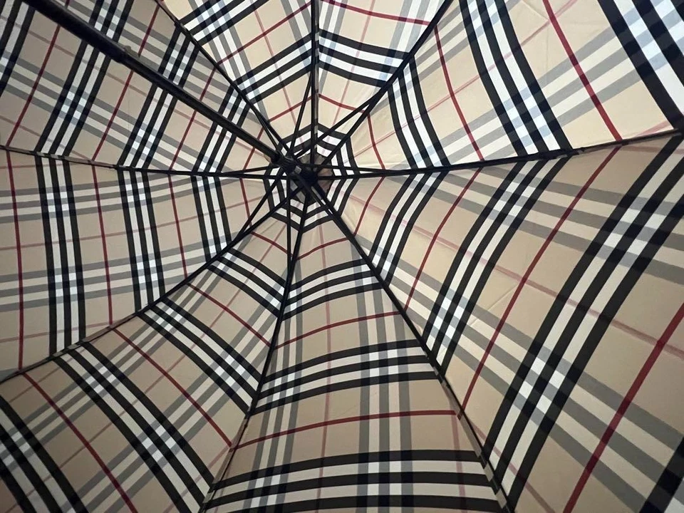 BURBERRY Folding Umbrella Camel Check 23912 - Image 2 of 4