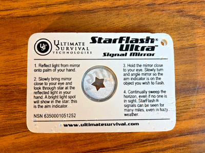 UST StarFlash Signal Mirror 2x3 Ultimate Survival Technologies Used C+