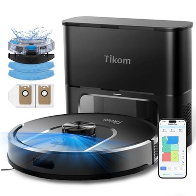 Robot Vacuum and Mop, Self-Emptying Robot Vacuum Cleaner with 6000Pa Suction