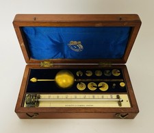 Antikes viktorianisches Aräometer von Negretti & Zambra in Original Box mit Gewichten