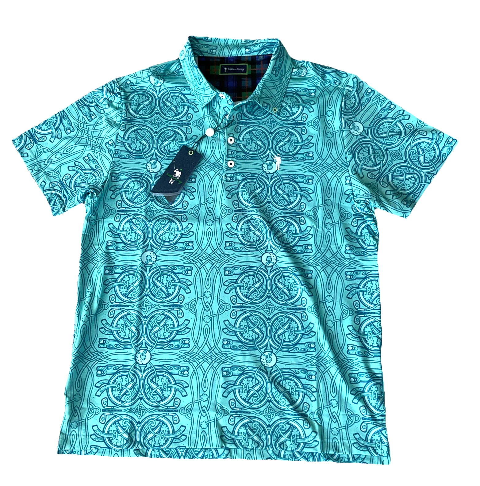 WILLIAM MURRAY sz L POLO Golf Shirt * CELTIC KNOT * NWT
