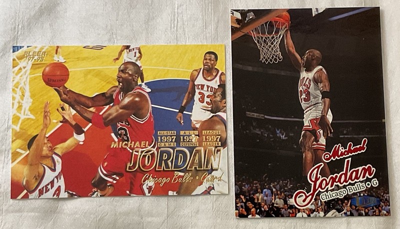 MICHAEL JORDAN ~ 1997-98 Fleer  & 1997-98 Fleer Ultra Cards Lots (2) Mint 🔥