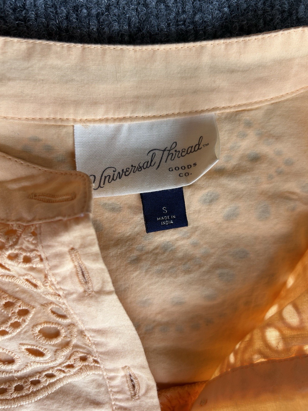 Universal Thread Peach Eyelet Lace Shift Dress Mo… - image 7