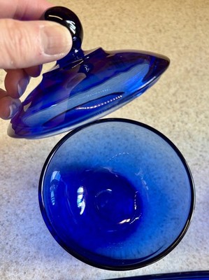Vintage Anchor Hocking COBALT BLUE 5 Piece Tablemates Set CI86579