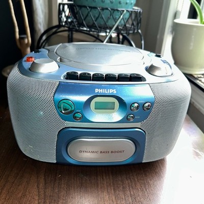 Philips AZ8084/17 boom box AM FM CD CASSETTE stereo CD SYNCHRO START