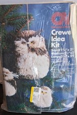  1978 Columbia Minerva Crewel Owl Ornament Kit Erica Wilson NEW 3 Ornaments NOS
