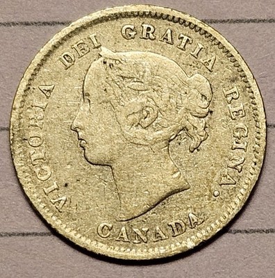 CANADA 1888 SILVER 5 CENTS KM2 Cleaned