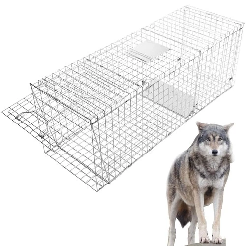 Extra Large 59x20x22 Inches Heavy Duty Foldable Live Trap for Large Dogs, Fox...