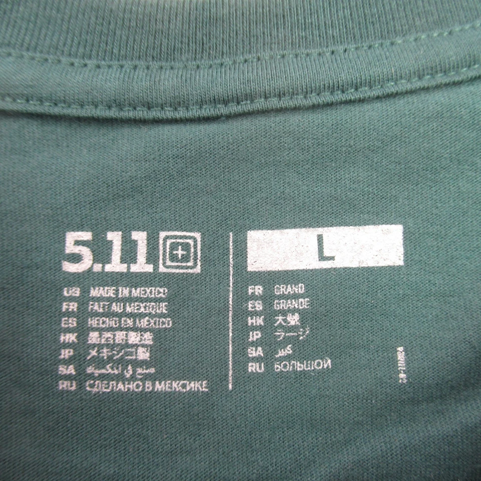 Camisa Pullover Verde Informal 5.11 Mujer Grande Manga Corta Cuello Redondo Foto 4 de 4