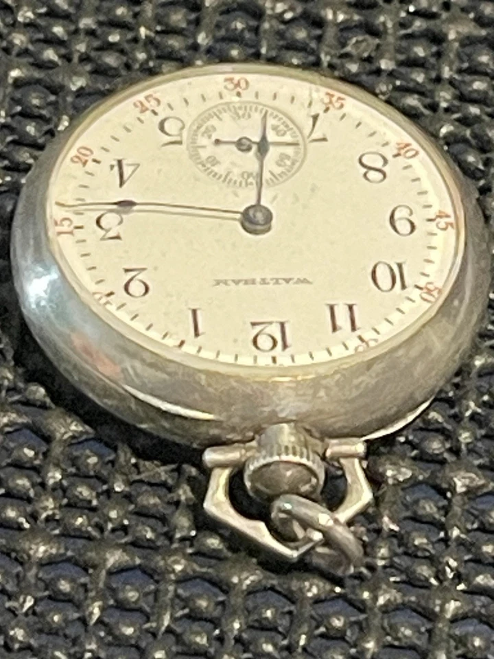 Карманные часы 1903 Waltham Gr. 115 Mod. Корпус 1900 15j 0s из чистого серебра - Изображение 4 из 4