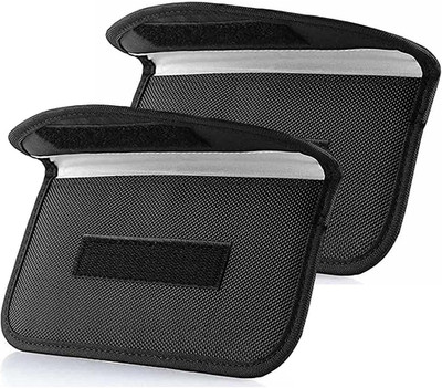 2 Pack Faraday Bags for Car Keys and Cell Phone, Signal Blocking Key Pouch Walle